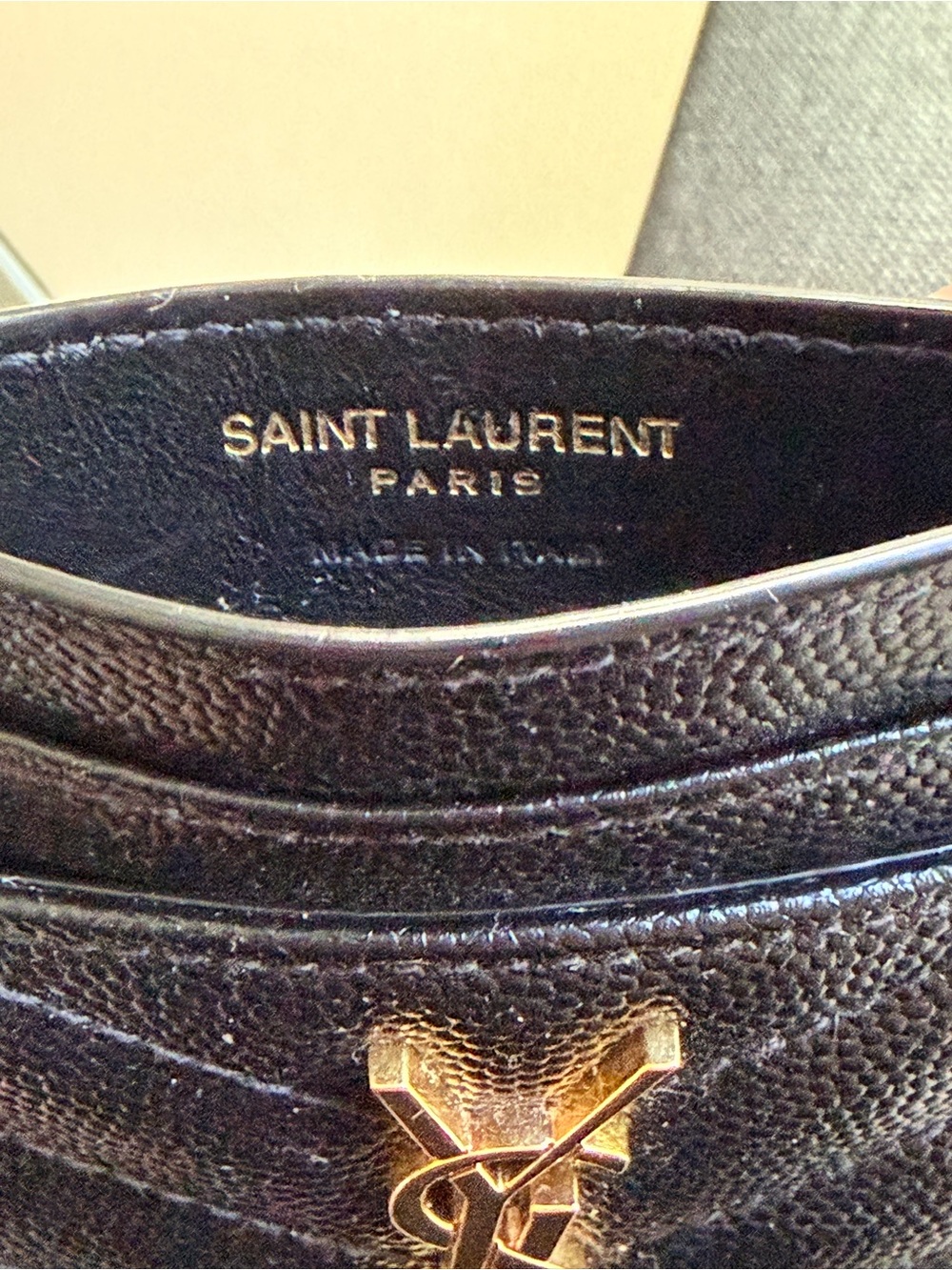 Saint Laurent Cassandre Matelasse Black Card Holder - Picture 8 of 9